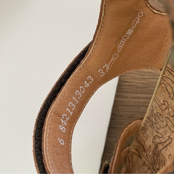 Mobils Mephisto Leather Ergonomic 37 Sandals Brown Comfort Granola Girl Gorpcore - Picture 11 of 15